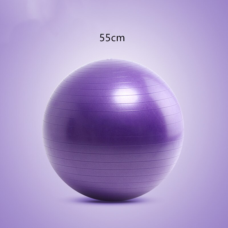 55-75cm yogaboll pvc förtjockad explosionssäker fitnessboll barn gravida kvinnor träning pilates balans yogaboll: Lila 55cm