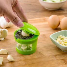 Garlic Grater ABS Stainless Steel Mini Garlic Press Shredder Portable Garlic Crusher Grater For Vegetables Kitchen Accessories: Default Title