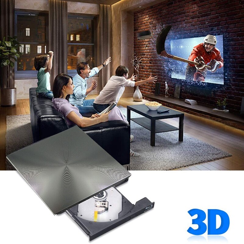 Externe 3d blu-ray dvd-drive usb 3.0 bd cd dvd-brander speler schrijver lezer voor mac os windows 7/8.1/10/ linxus, laptop, pc