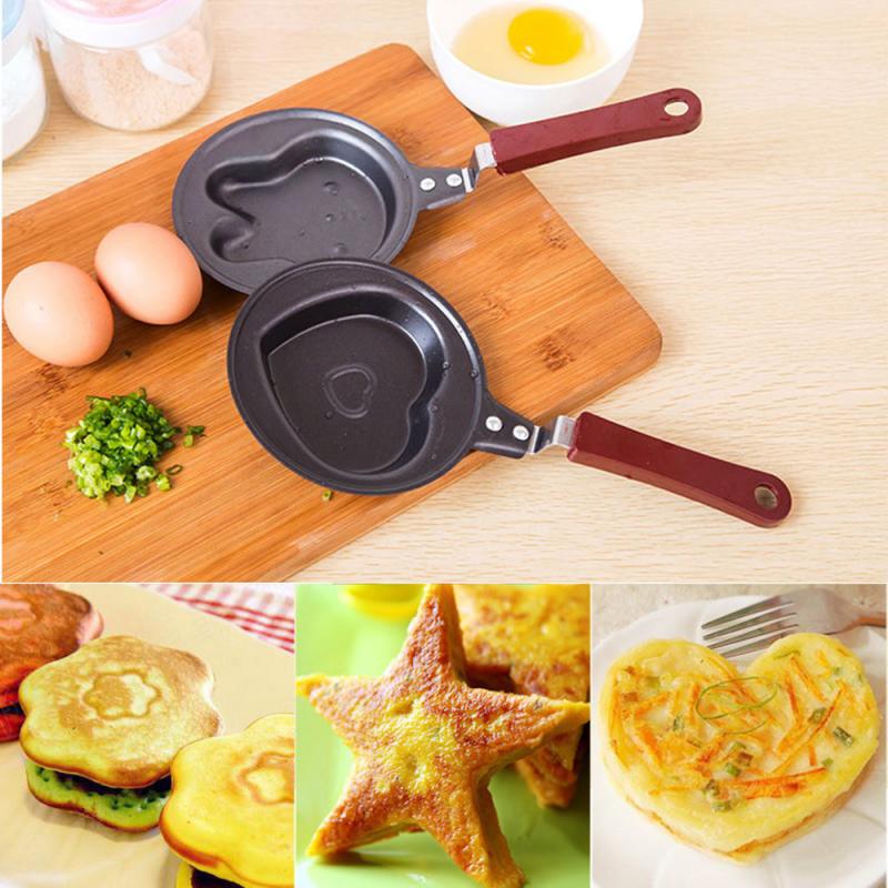 1Pcs Mini Pan Pannenkoek Ei Koekenpan Leuke Omelet Ontbijt Non-stick Pot Mallen Cartoon Ontbijt Kookgerei Keuken tool