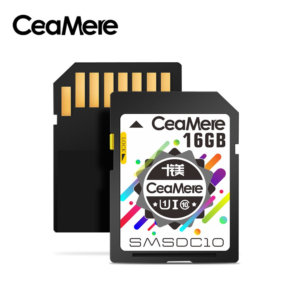 CeaMere SD Card 128GB 64GB 32GB 16GB 8GB 4GB XC HC Flash Memory Card Class 10 UHS-I Micro sd card 128GB For Camera: CM02041-16GB