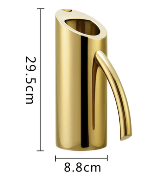 Kettle Water Jug Stainless Steel Cold Water Pot Straight Ice-resistant Jug Kettle Home Drinking Tools Juice Container WF1023: GOLD L