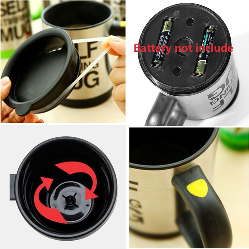 Tasse de boisson chaude électrique isolée par Double de la tasse 400ml de café d'agitation d'individu avec la couverture de tasse