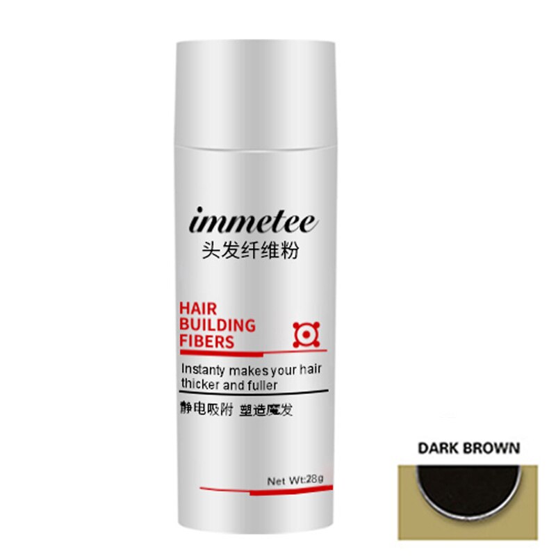 Immetee – Fibers de construction capillaire pour cheveux fins, pour une repousse des cheveux clairsemés, épaississement instantané, 28g, J9: dark brown