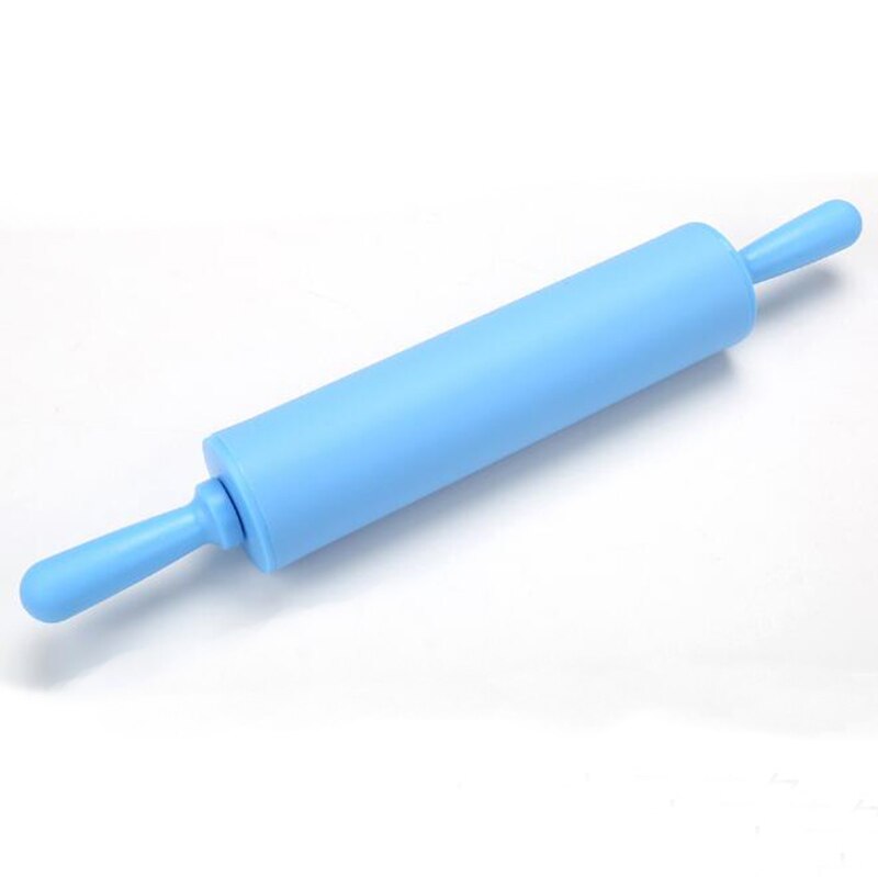 Neue Bunte Silikon rollen Stifte Fondant rollen Stift Knödel Backformen Werkzeug Zubehör: Blau