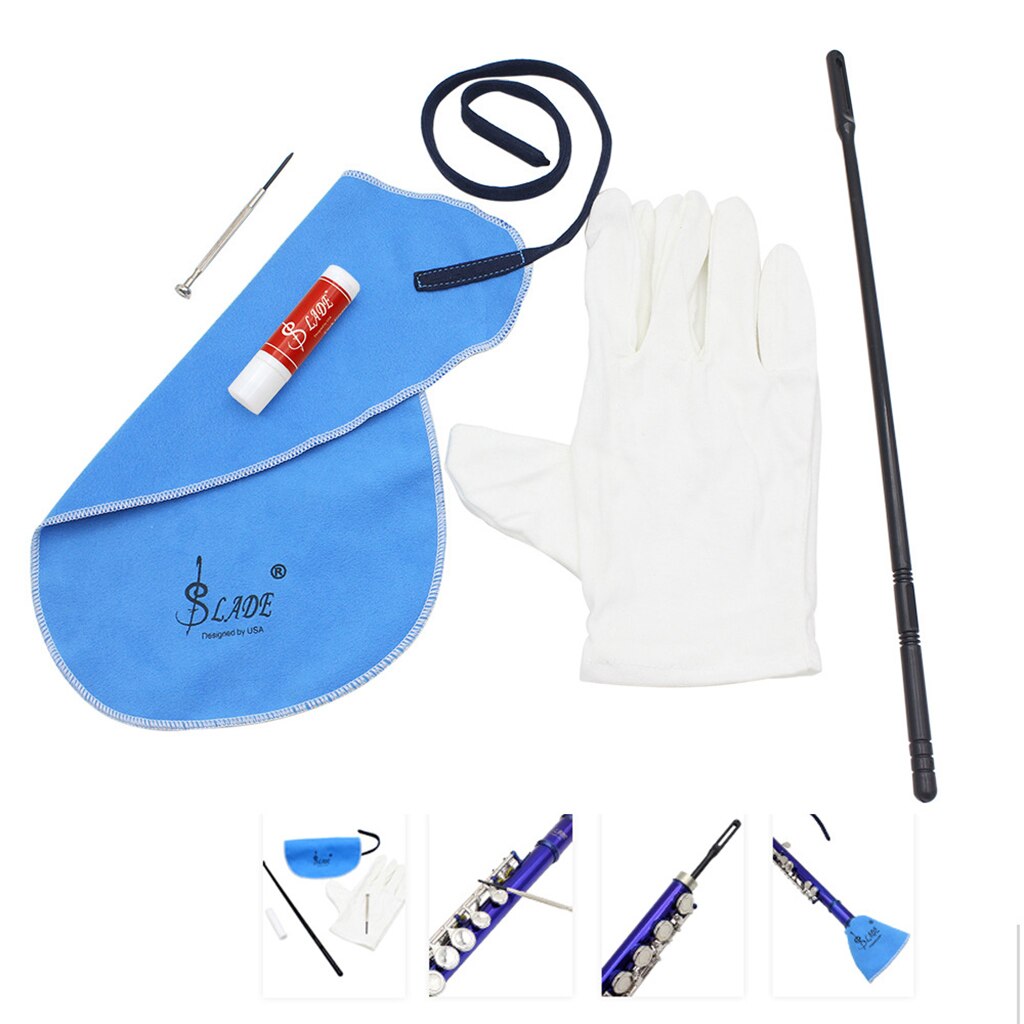 5-in-1 Saxophone Cleaning Care Kits Cleaning Cloth Cleaning Rod Glove Parts