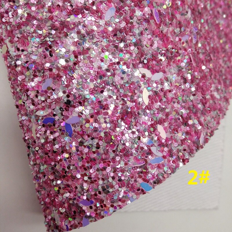 PINK Glitter Fabric, suede Synthetic Leather, Faux fur Fabric Sheets For Bow A4 21x29CM Twinkling Ming XM012H: 2