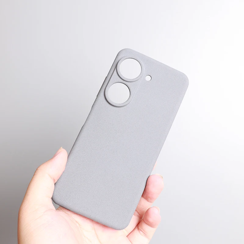 Voor ASUS ZenFone 10 9 Case Ultradunne Zachte TPU Matte Beschermende Achterkant Anti-Slip Cover Voor zenfone 9ški: ABS / GRIJS