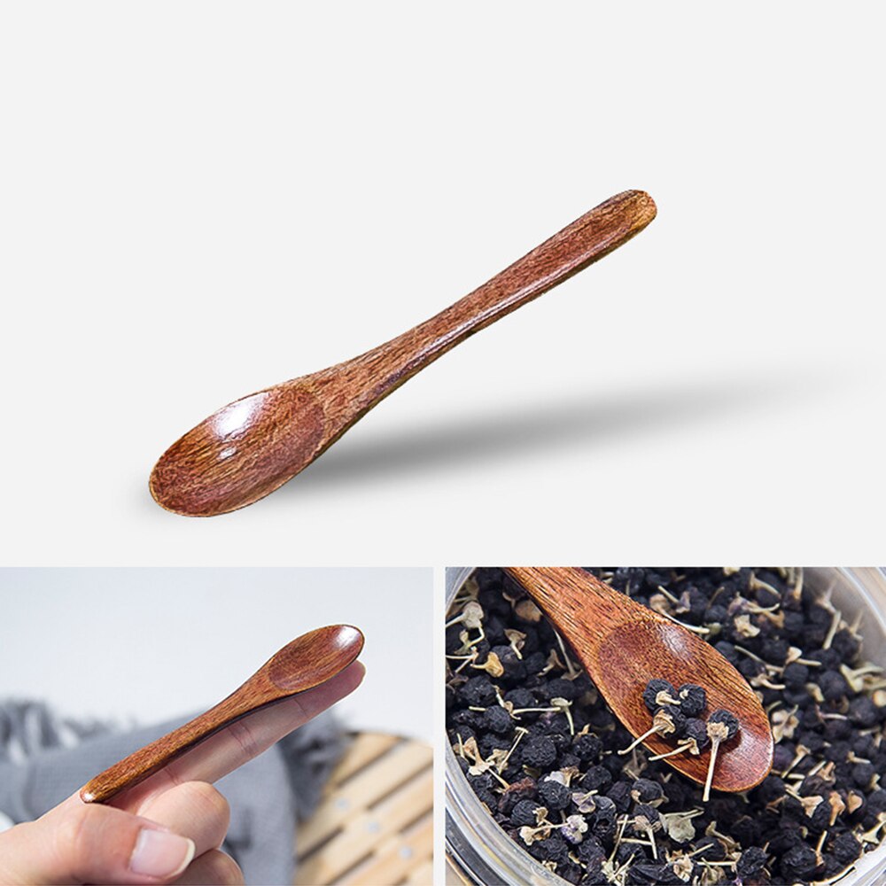 Wooden Spoon Bamboo Kitchen Cooking Utensil Tool Soup Teaspoon Catering Kids Spoon kitchenware for Rice Soup