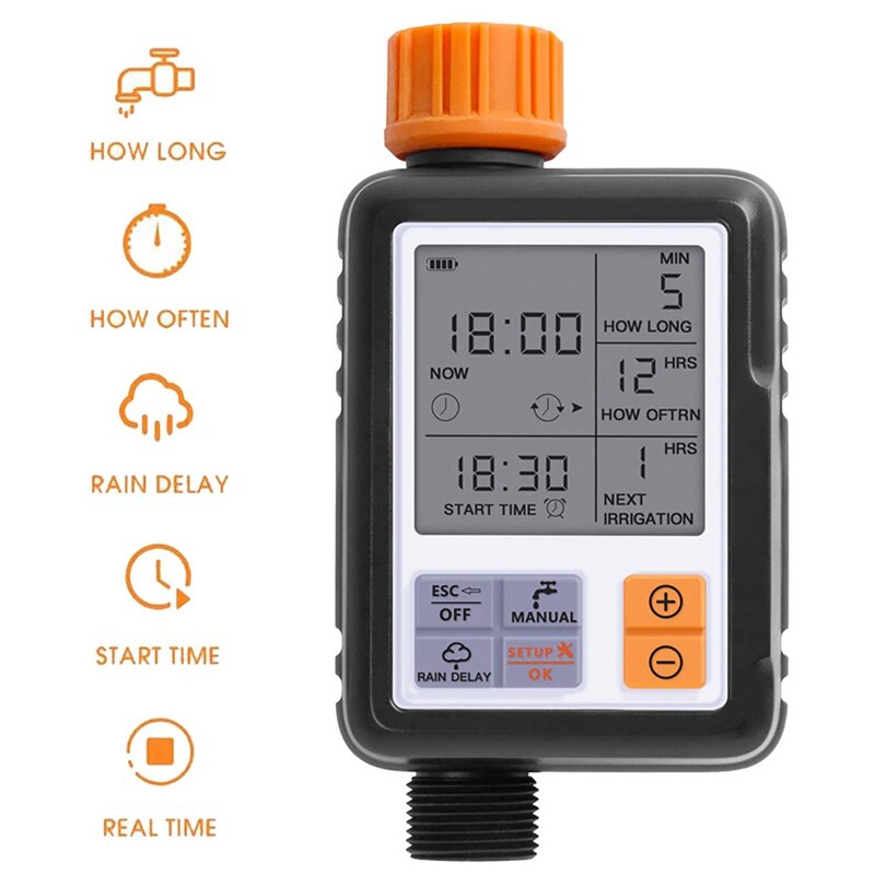 Automatic Programmable Digital Water Timer Sprinkler Timer Lawn Pools Outdoor Faucet Irrigation System Waterproof Digital Timer