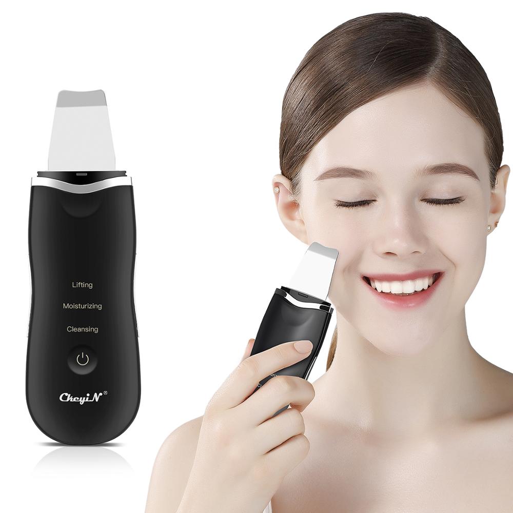 CkeyiN piel ultrasónica del depurador espinilla limpiador Facial espátula piel Peeling exfoliante + Nano pulverizador + Ance removedor de 48