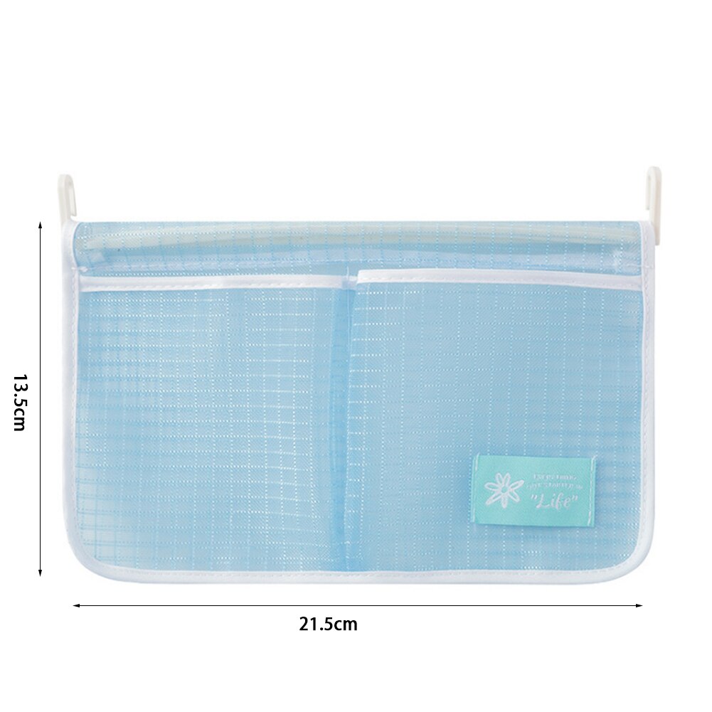 Adjustable Refrigerator Storage Busket Rack Shelf Fridge Drawer Shelf Kitchen Organizer Fruit Vegetable Washing Basket: Blue Bag