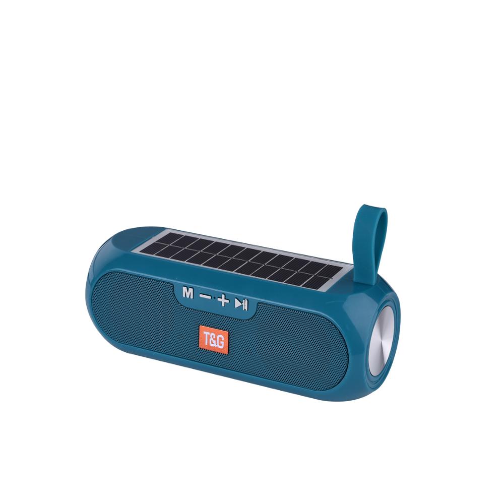 Bluetooth Speaker Draagbare Kolom Draadloze Stereo Muziek Box Solar Power Bank MP3 Luidspreker Outdoor Waterdichte Luidspreker: Green