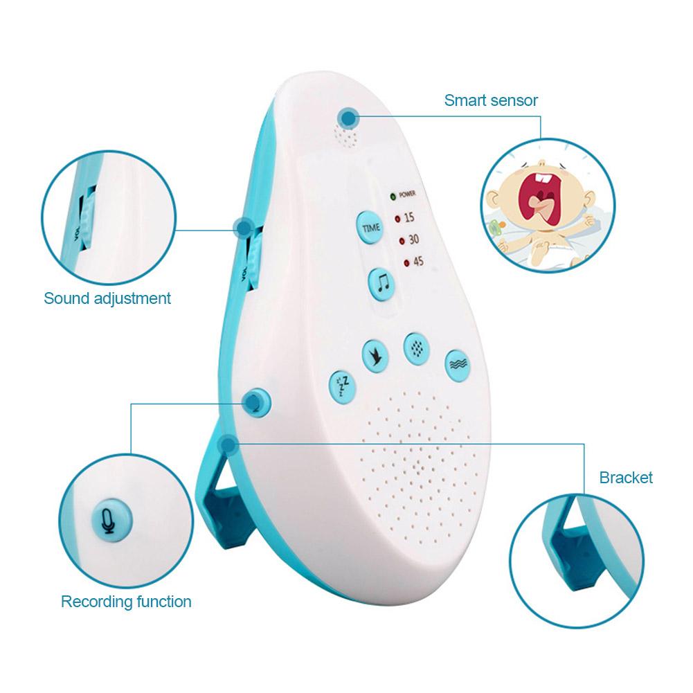 White Noise Machine Portable Sound Control Machine With 13 Soothing Sounds And Recording Function And Adjustable Volume