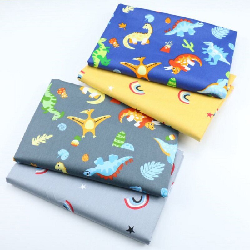 Tissu imprimé de dessin animé pur coton, ensemble de tissus de Collage faits à la main pour lit d'enfants au mètre