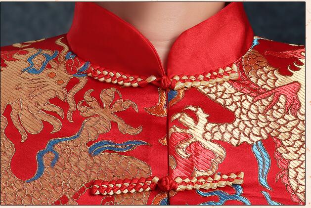Chinese traditionele kleding bruiloft reed borduurwerk bruid kleding mannen tang pak vintage stand kraag tuniek pak
