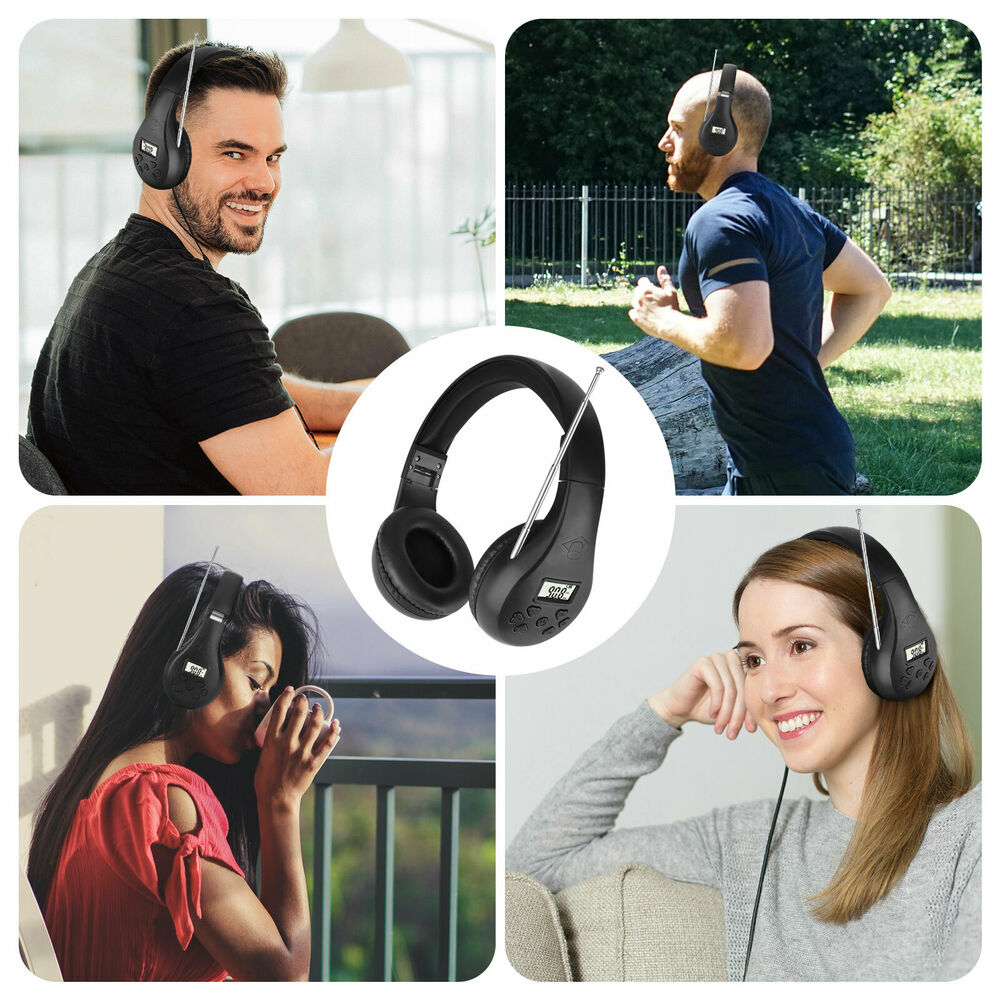 Auriculares estéreo con receptor de Radio FM portátil, cascos con pantalla Digital para conferencias, interpretación simultánea