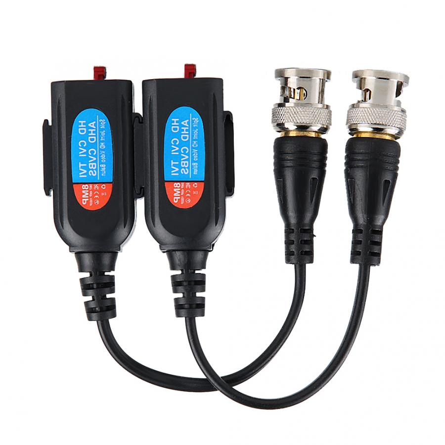 10 Pairs HD 8MP Video Balun CCTV Twisted Pair Transmitter Connecter Video Baluns For TVI/CVI/AHD Camera