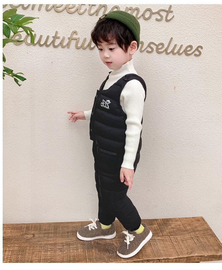 Shriymariy salopette d'hiver en coton pour enfants, pantalon chaud imperméable pour filles, ensemble de vêtements pour enfants, combinaison de neige pour bébé garçon 1-5y