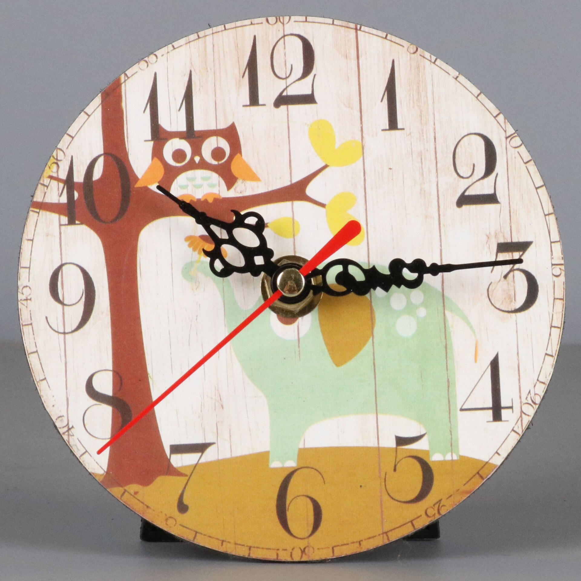 Mini Reloj de pared clásico de madera, colgante Retro, redondo, , estilo europeo, decoración de pared de salón: J