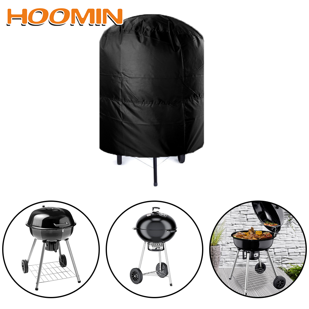 Hoomin 77x5 8cm/80x66x100cm acampamento ao ar livre churrasco capa redonda churrasqueira capa grill capa à prova dwaterproof água chuva protetora anti poeira