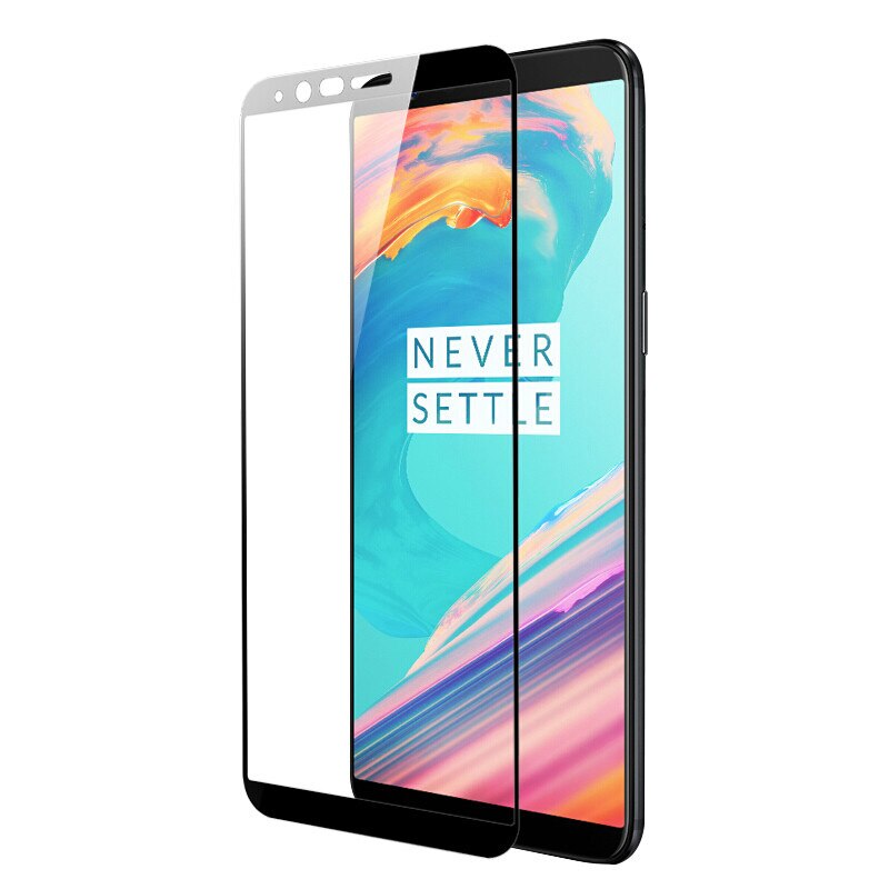 2.5D funda completa templada de vidrio para Oneplus 5 5T 3T 7 6 6T 7T Protector de pantalla para uno más 5 5T 1 + 7 Premium película protectora