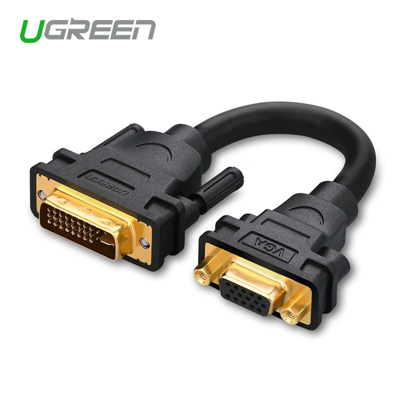 Ugreen Dvi Naar Vga Adapter Kabel Hoge Resolutie DVI-I 24 + 5 Pin Male Naar Vga Vrouwelijke Vergulde Monitor kabel