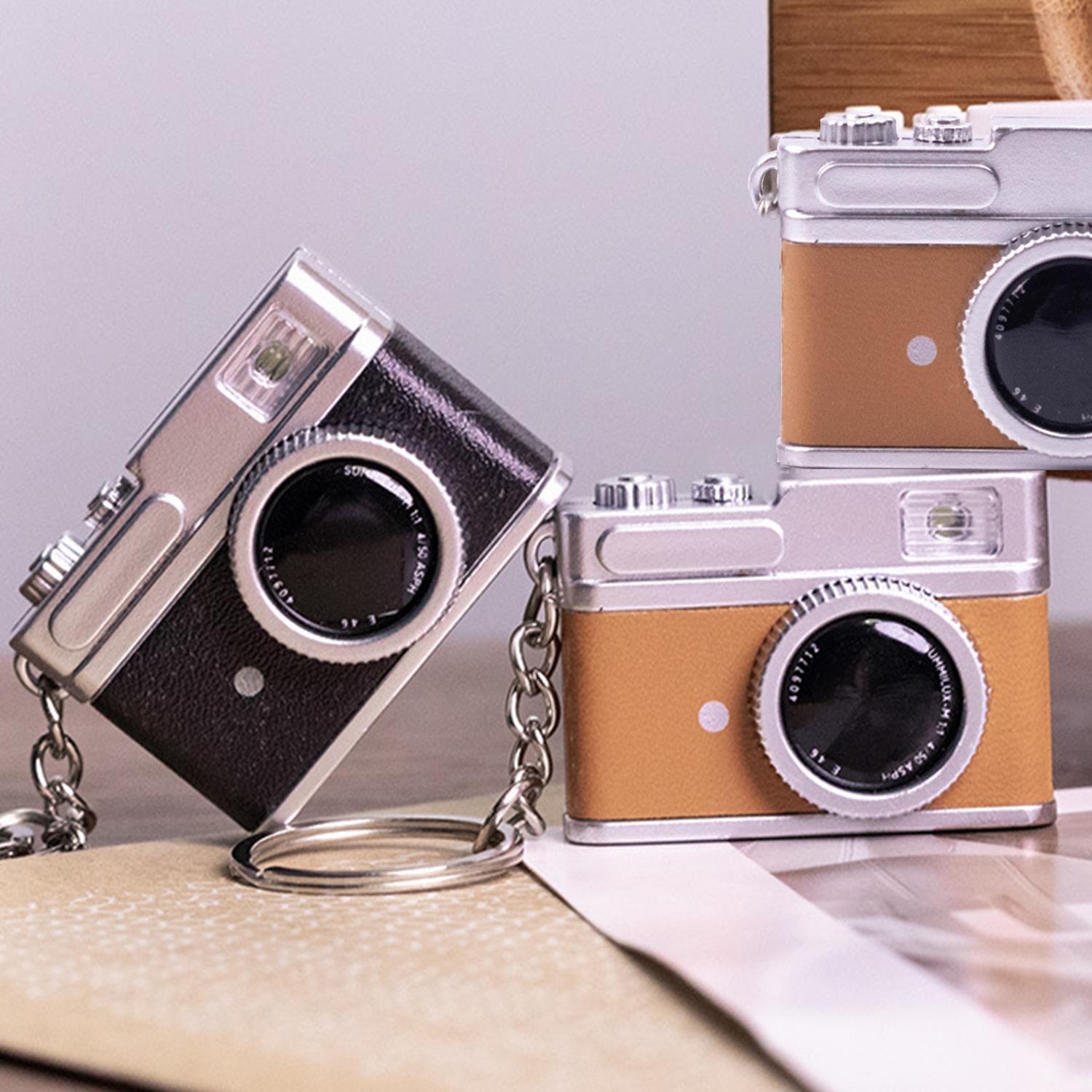 Retro kameramodell med ljud och ljus nyckelring fotograf nyckelring mini kamera nyckelring babyfoto rekvisita
