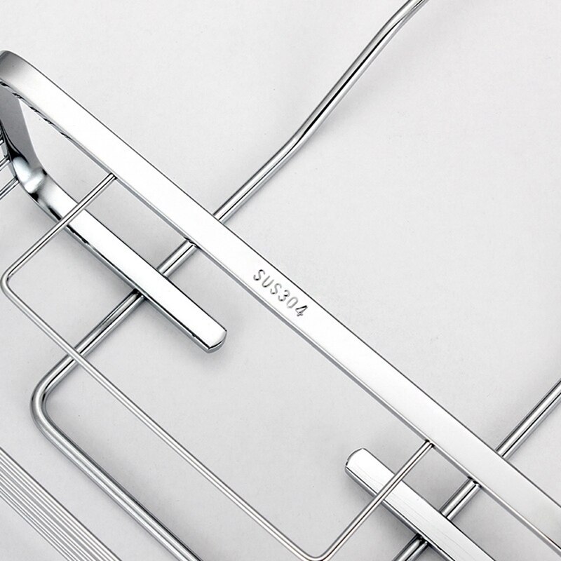 ! Stainless Steel Shower Organizer Rack Toiletries Display Holder Bathroom Toilet Kitchen Hanging Shelves Storage Baske