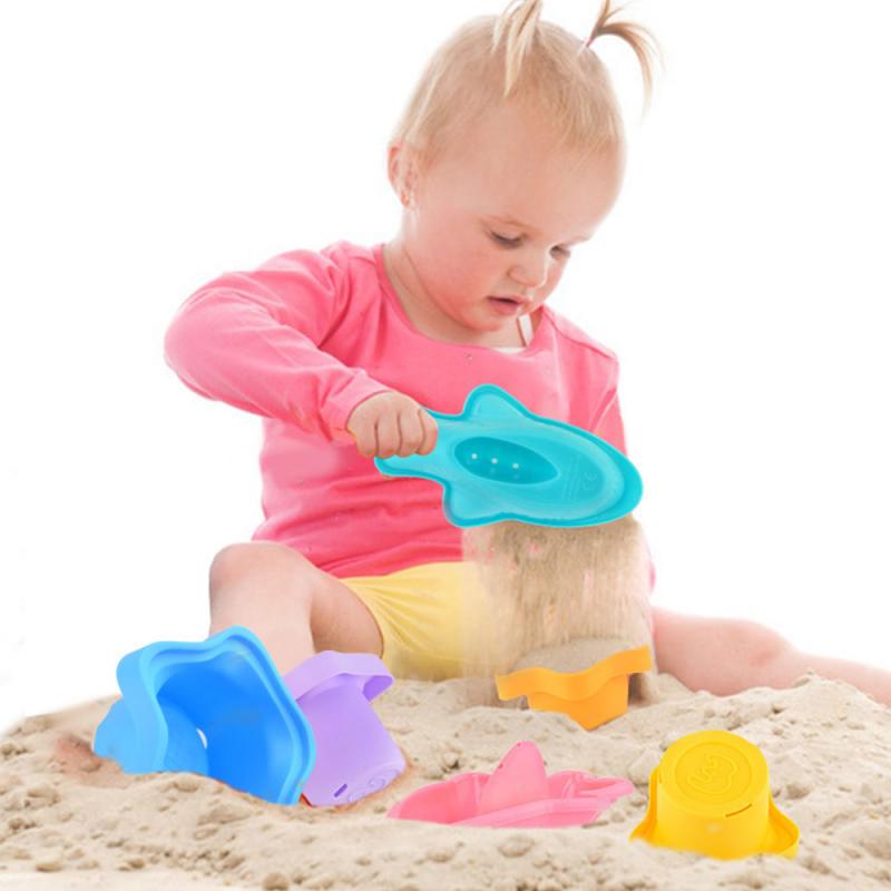 3 Soorten 5Pcs Baby Cartoon Dier Bad Stapelen Torens Cups Douche Speelgoed Bad Strand Educatief Speelgoed Voor pasgeborenen Kinderen