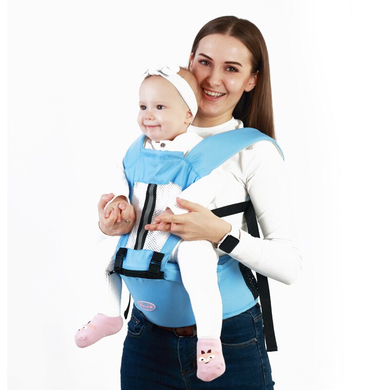 Voor 0-12 Maand Baby Auto Carriers Baby Accessoires Baby Wraps Sling Bag Carry Carier Riem Draagdoek Baby Hip seat Canguro Hombre: Blauw