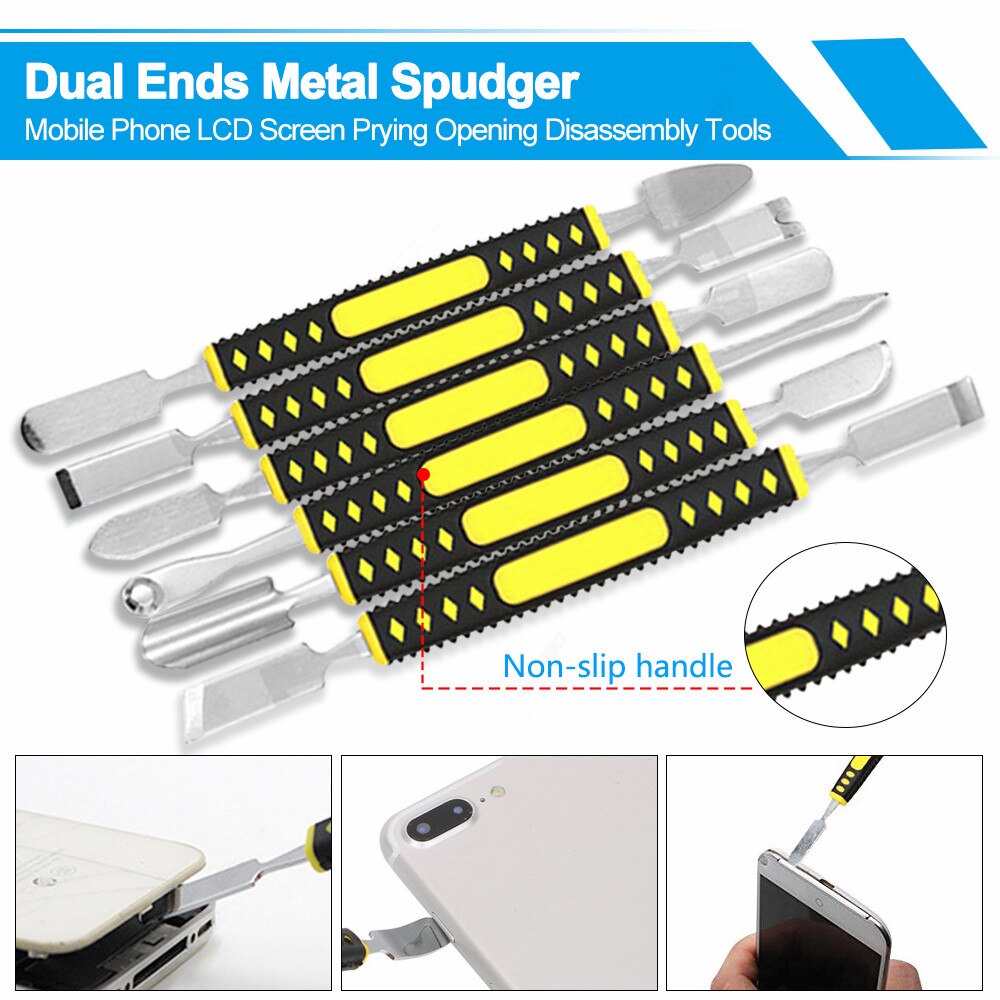 6pcs doppie estremità in metallo Spudger leva apertura Kit di strumenti di riparazione per telefono Computer orologio elettronica riparazione fai da te apertura leva Set di barre