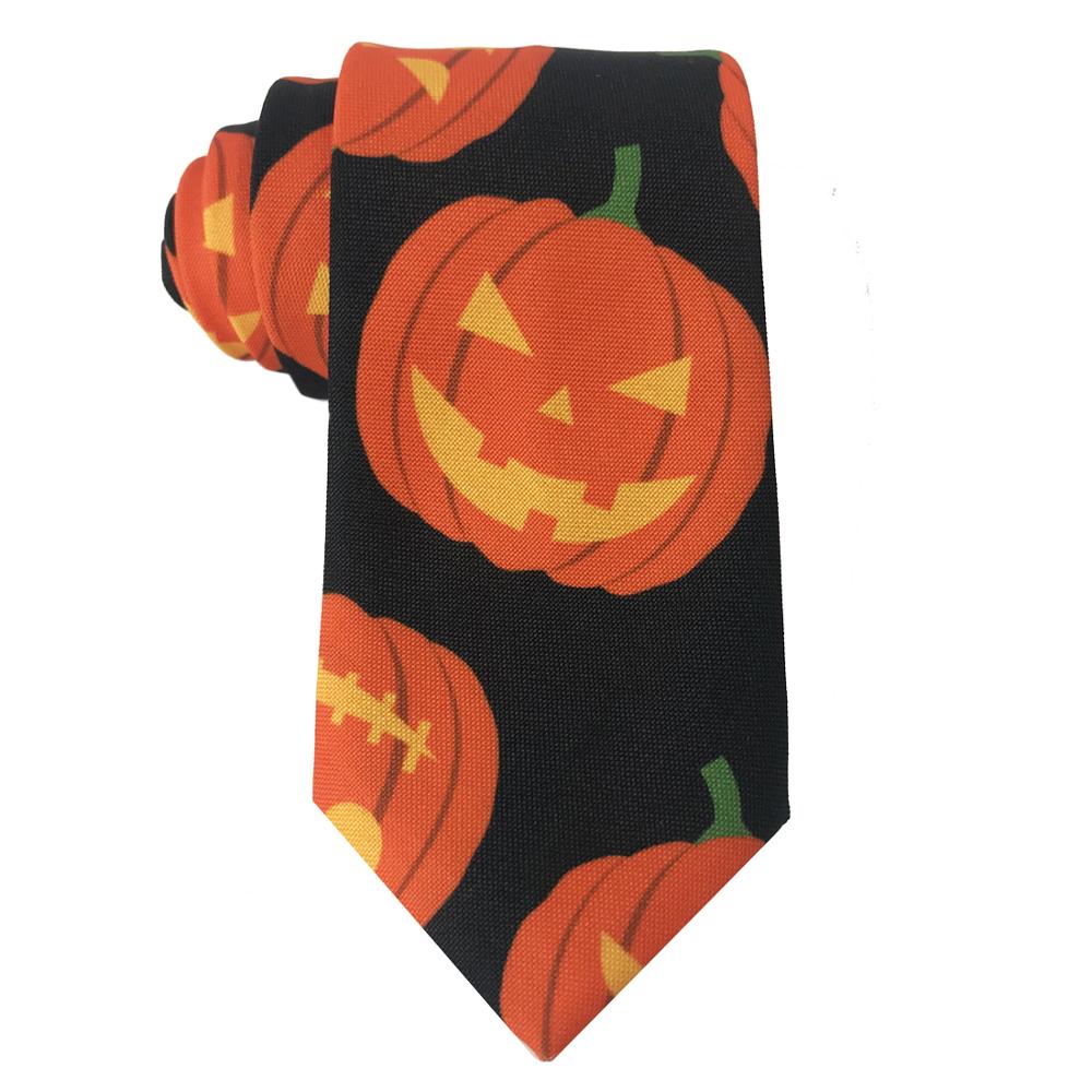 Nowy projekt męskie krawaty krawat z dyni na impreza z okazji Halloween