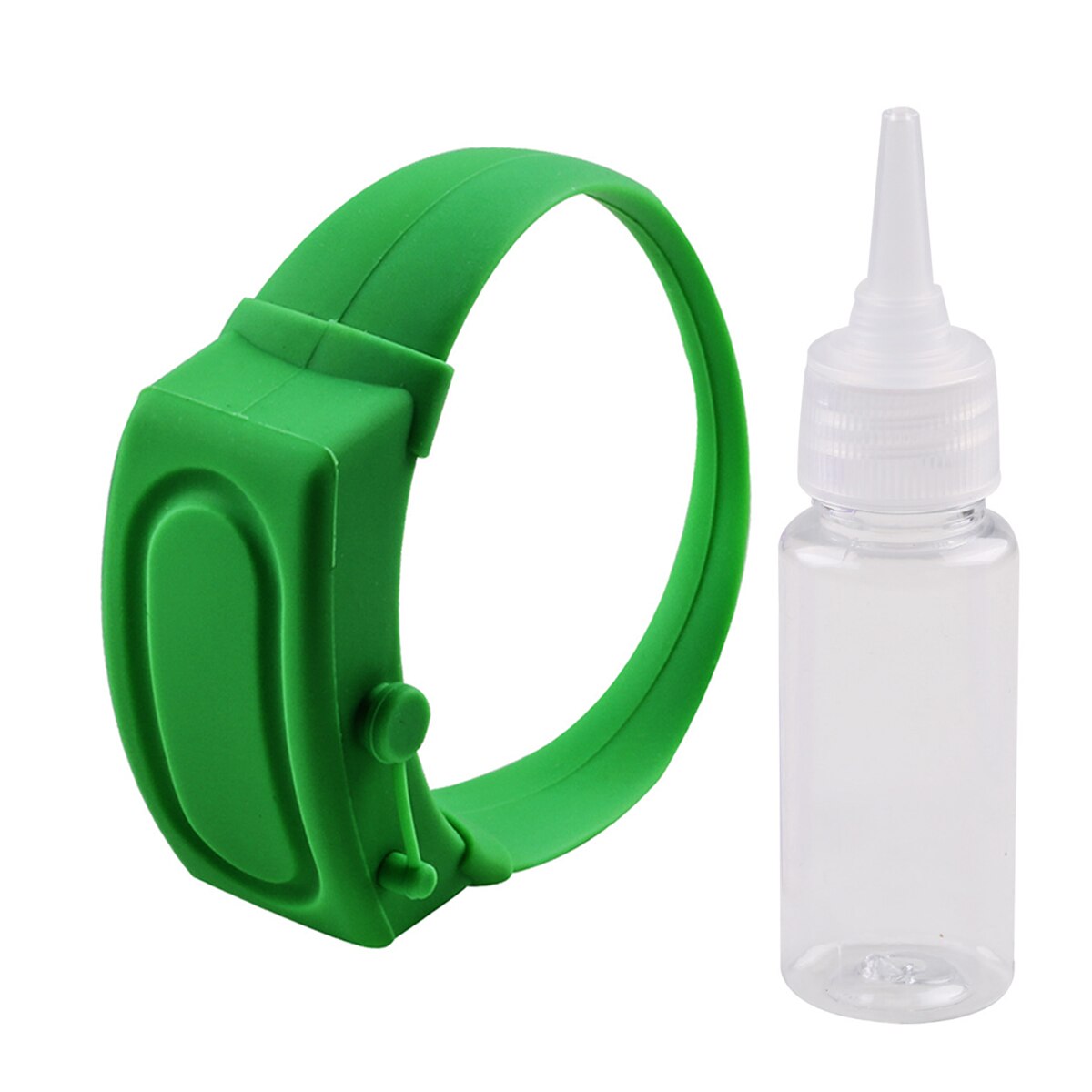 Silicone Wristband Hand Dispenser Sanitizer Bracelet Pumps Disinfectant Sanitizer Dispenser Bracelet: green A