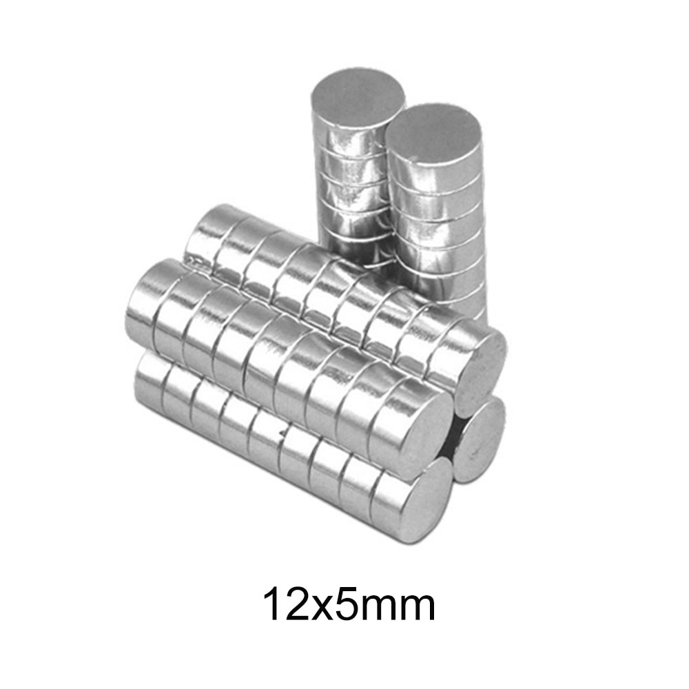 5/10/20/50/100 stk 12 x 5 kraftige magneter skive 12 mmx 5mm fast rund magnet 12 x 5mm neodymmagnet sterk magnetisk 12*5