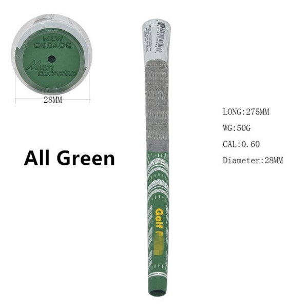 Standard Golf Grips Multi Compound Golf Iron Grips 10Pcs/lot Platinum White Grips: Green