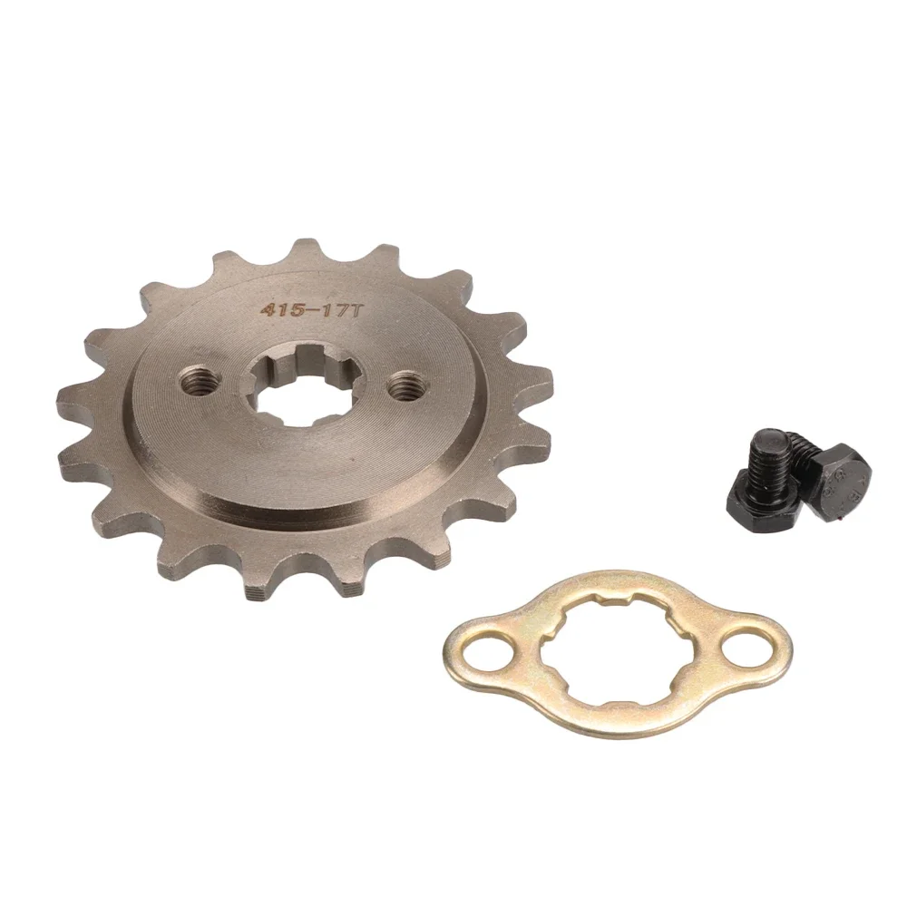 415 14T15T16T17T 17 mm Motorrad-Frontmotor-Kettenrad, geeignet für 50 cc, 70 cc, 110 cc, 125 cc, 140 cc, 160 cc Grube Fahrrad Mini Fahrrad Moped: WEISS