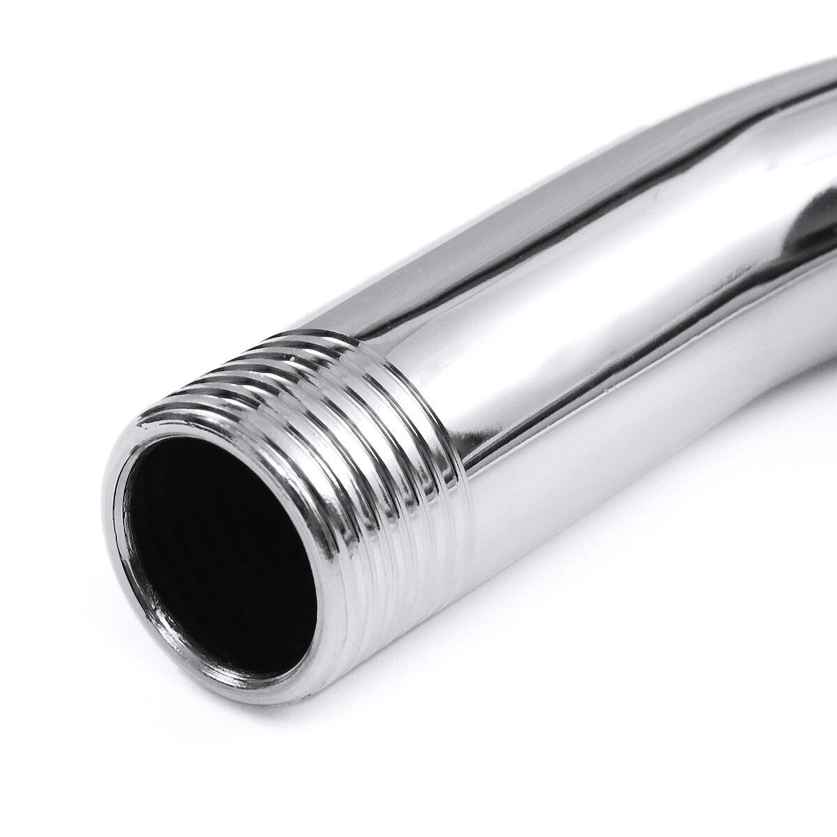 31cm Bathroom Chrome Wall Mounted Shower Extension Arm Pipe Bottom Entry for Rain Shower Head