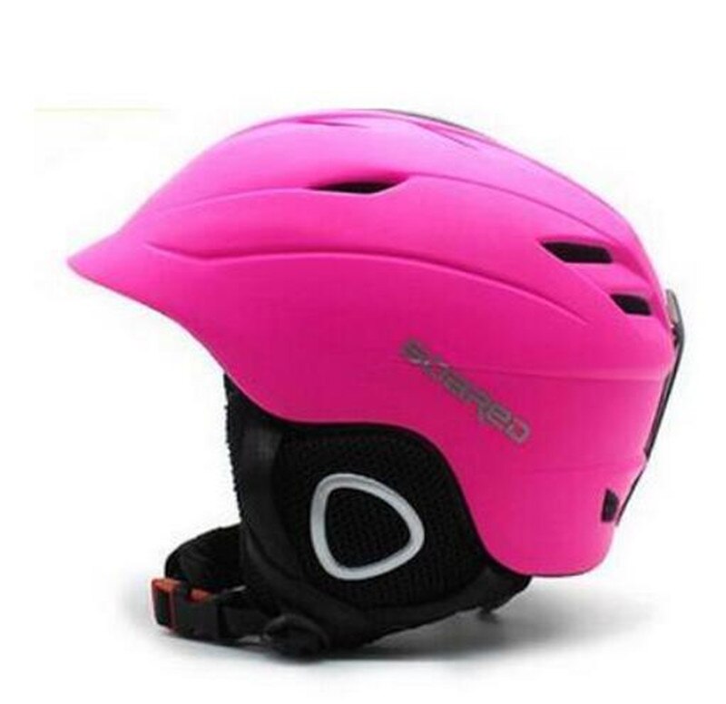 Steeg Ski Helm Integraal-Gegoten Skiën Helmen Veiligheid Beschermen Volwassen Kids Thermische Ultralight Snowboard Skateboard Hoofd Slijtage: Roze / L