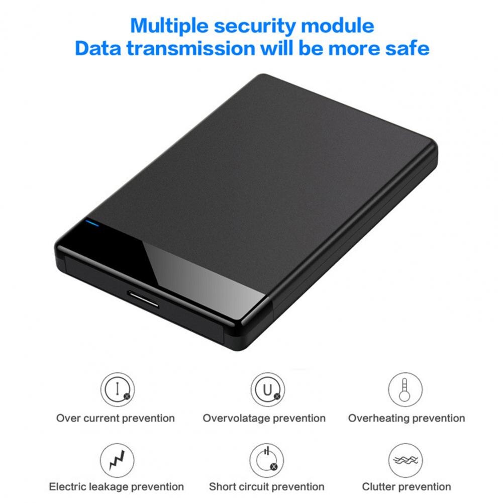 2.5Inch Usb 3.0 5Gbps 6Tb Grote Geheugen Harde Schijf Case Externe Hdd Behuizing Harde Schijf Doos Abs voor Windows 98SE/2000/Me/Xp