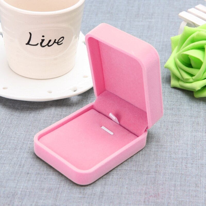 1Pcs Jewelry Box necklace bracelet Ring Storage Box Organizer Display Case Lovely pink girls