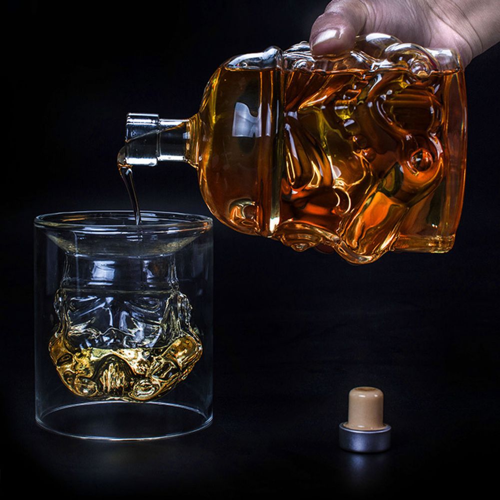 Transparante Creatieve Whisky Karaf Decanter Whisky Karaf Glaswerk Voor Wijn Brandy Bourbon Vodka Voor Mannen