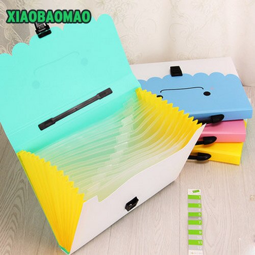 Cute student school Expanding Wallet Convenient Category Management folder square folders package shape Expanding Walle