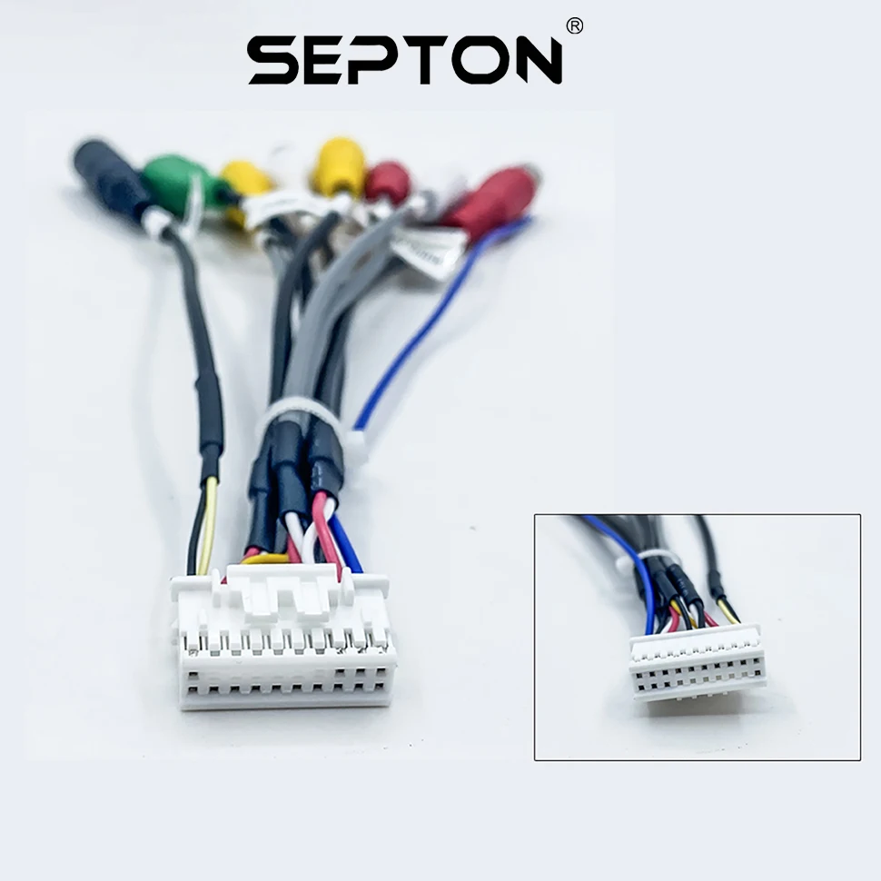 Accesorios para coche, adaptador de Cable Universal de 20 pines, conector de cableado, Cable de salida RCA de Radio estéreo para coche, Cable adaptador auxiliar: Default Title