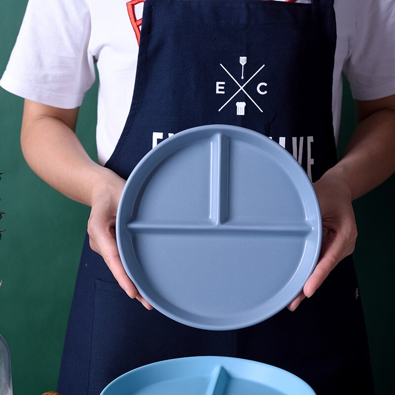 Compartiment de vaisselle en céramique assiette à Dessert fruits aliments pour bébé, plateau de service couleurs pures