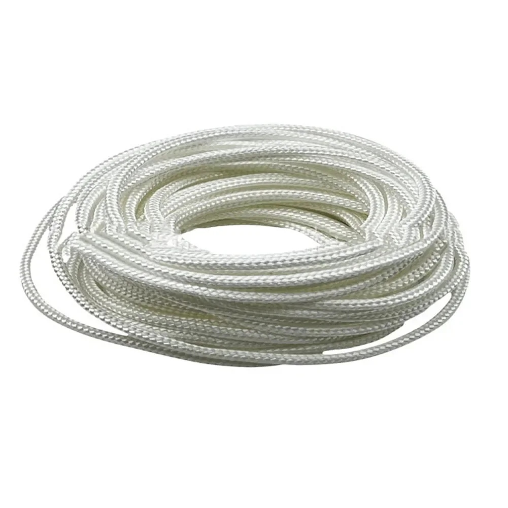 Cortacésped línea de arranque cuerda Manual Nylon 2,5mm/3mm/3,5mm/4mm 2/4/5/10M 2M/4M/5M/10M cable motor para cortacésped blanco: Plata