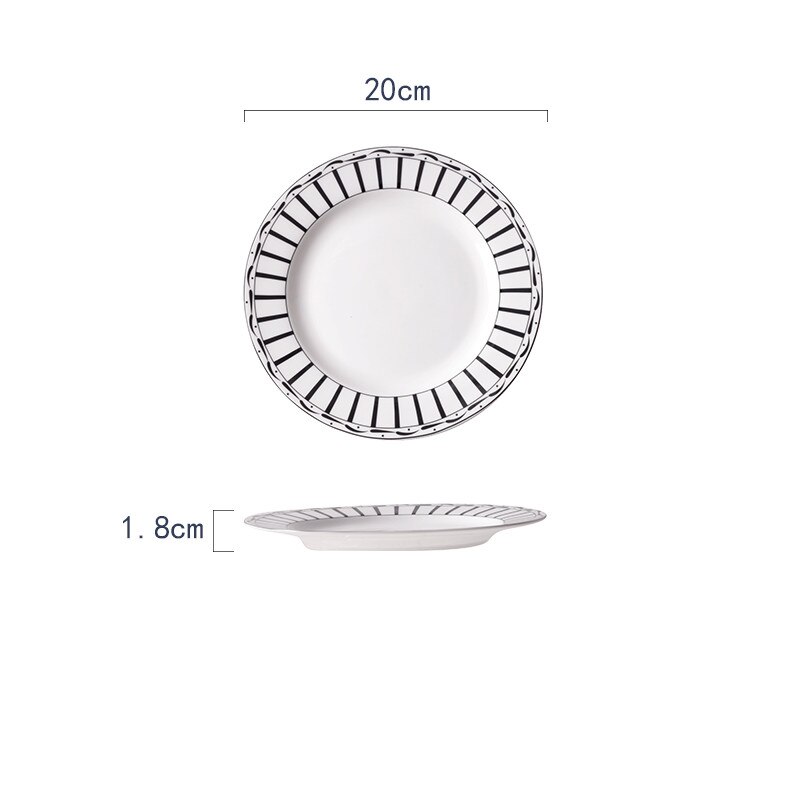 1 Pcs Europese Stijl Diner Plaat Eenvoudige Service Plaat Disc Taart Plaat Westerse Voedsel Steak Disc Keuken Board Schotel bestek Set: j