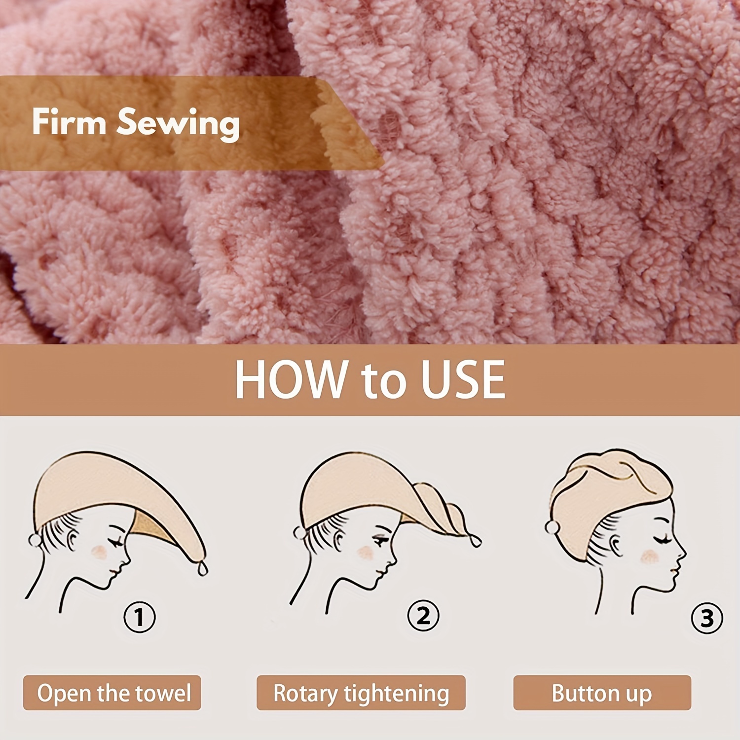 Toalla turbante para secar el cabello, gorro para el cabello seco de Color sólido, toalla de secado rápido, envolturas para la cabeza de baño suaves Unisex