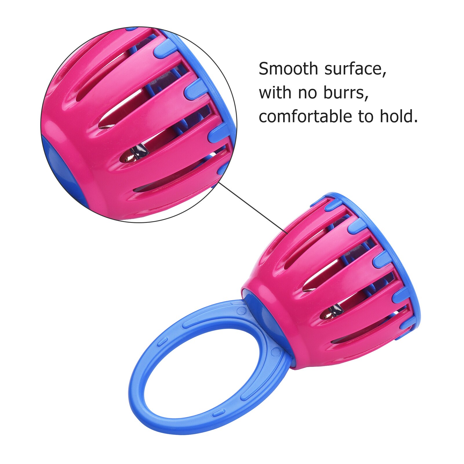 Muslady 5 Inch Cage Bell Mini Handheld Bell Early Educational Musical Percussion Instrument