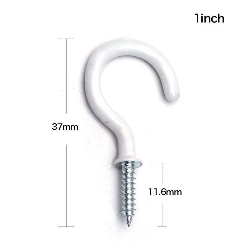 Ganchos para colgar tazas, ganchos para el techo, color blanco, 10 Uds.: 10PCS 1inch